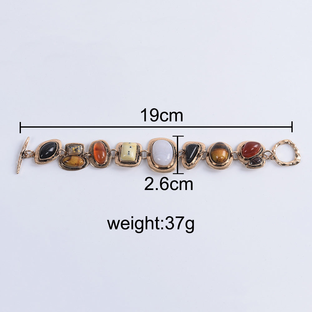 Irregular Splicing Alloy Bracelet — bracelet, view 3