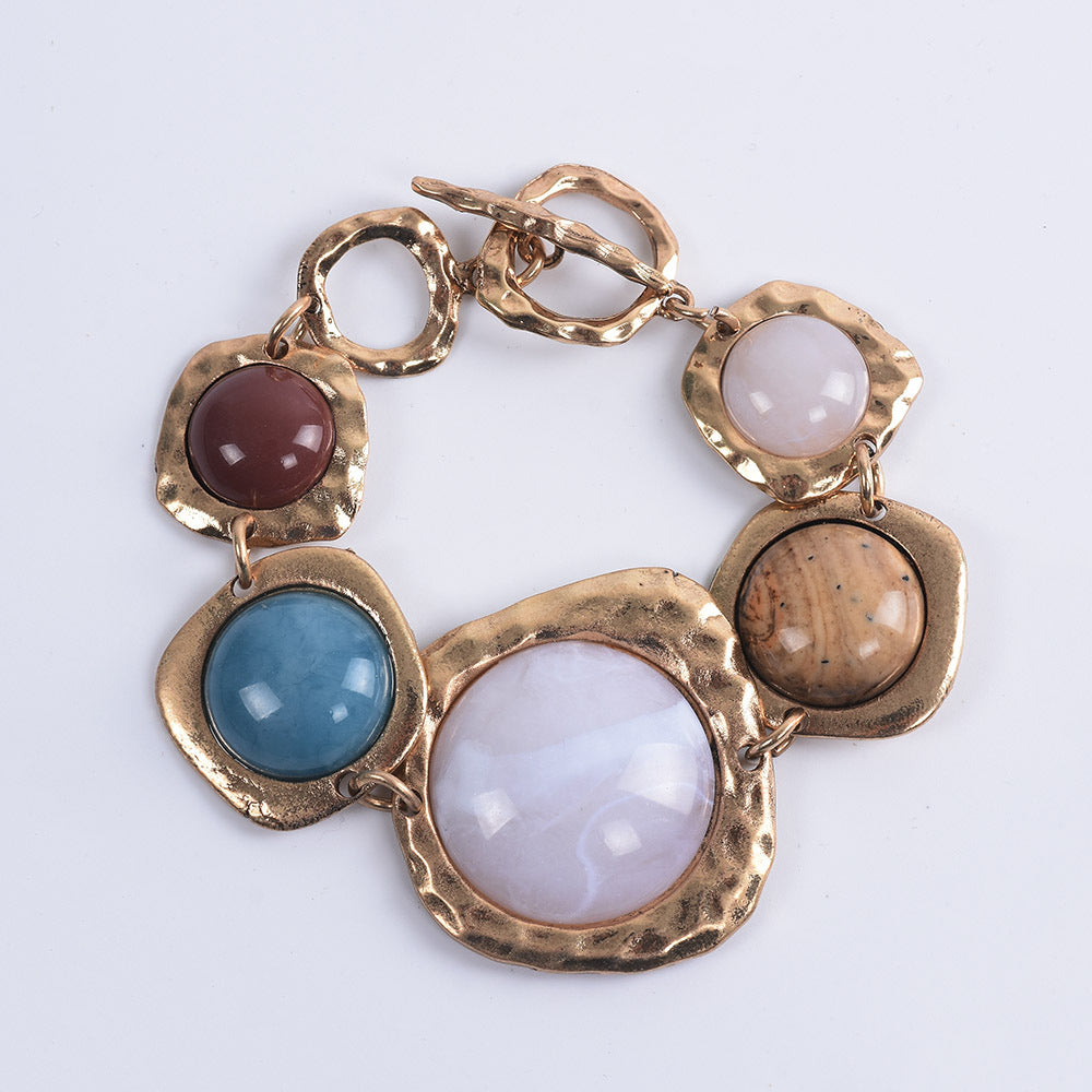 Irregular Splicing Alloy Bracelet — bracelet, view 4