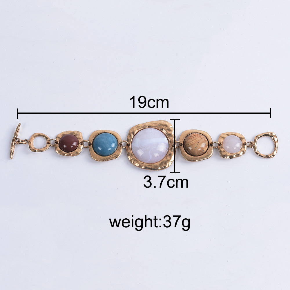 Irregular Splicing Alloy Bracelet — bracelet, view 6