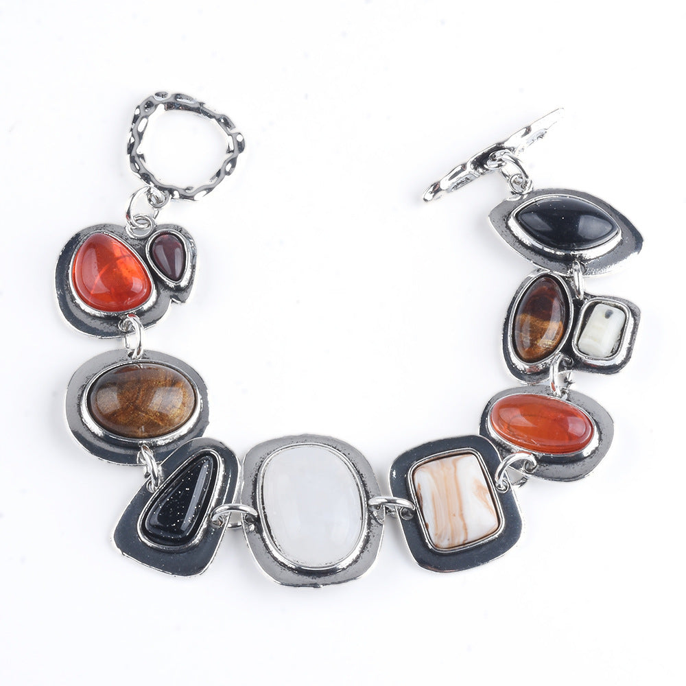 Irregular Splicing Alloy Bracelet — bracelet, view 8
