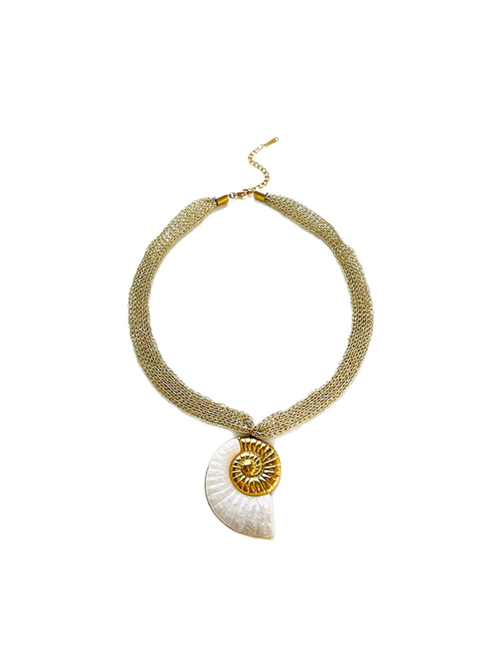 Conch Sun Leaf Pendant Necklace — necklace