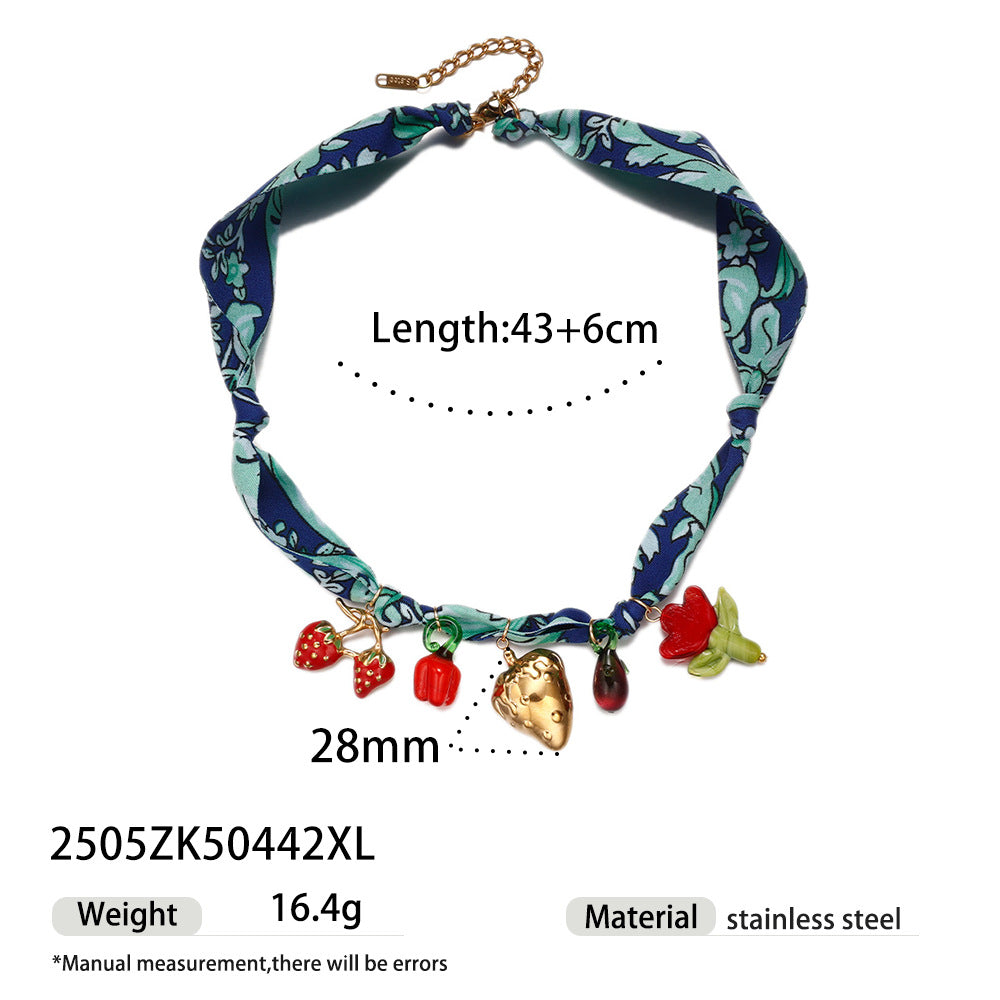 Shell Pendant Braided Cord Necklace — necklace, view 7