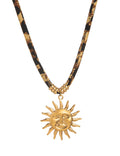 Leopard Cord Pendant Necklace — necklace