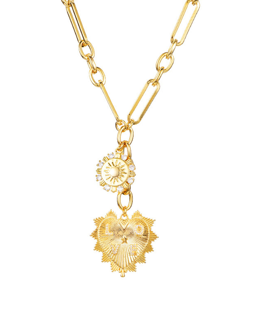 Sun Heart Pendant Necklace — necklace
