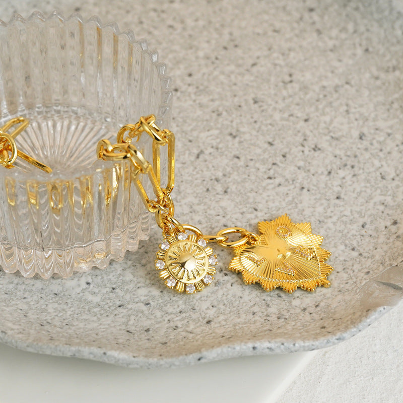Sun Heart Pendant Necklace — necklace, view 3