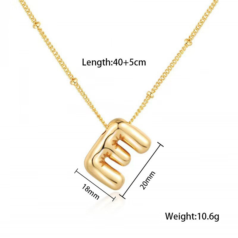 Initial Letter Pendant Necklace — necklace, view 6