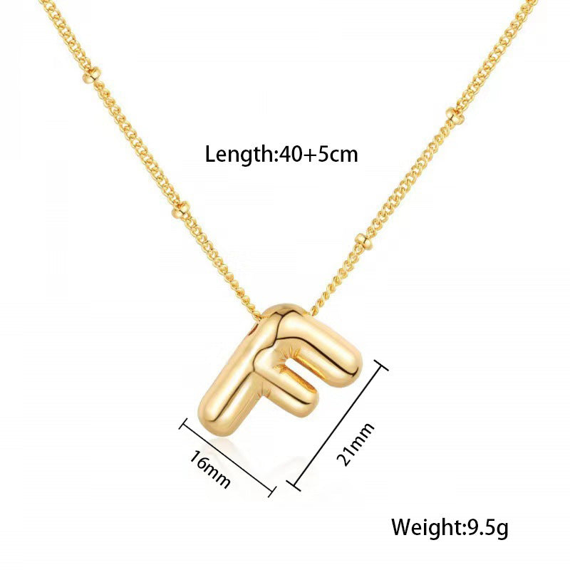 Initial Letter Pendant Necklace — necklace, view 7