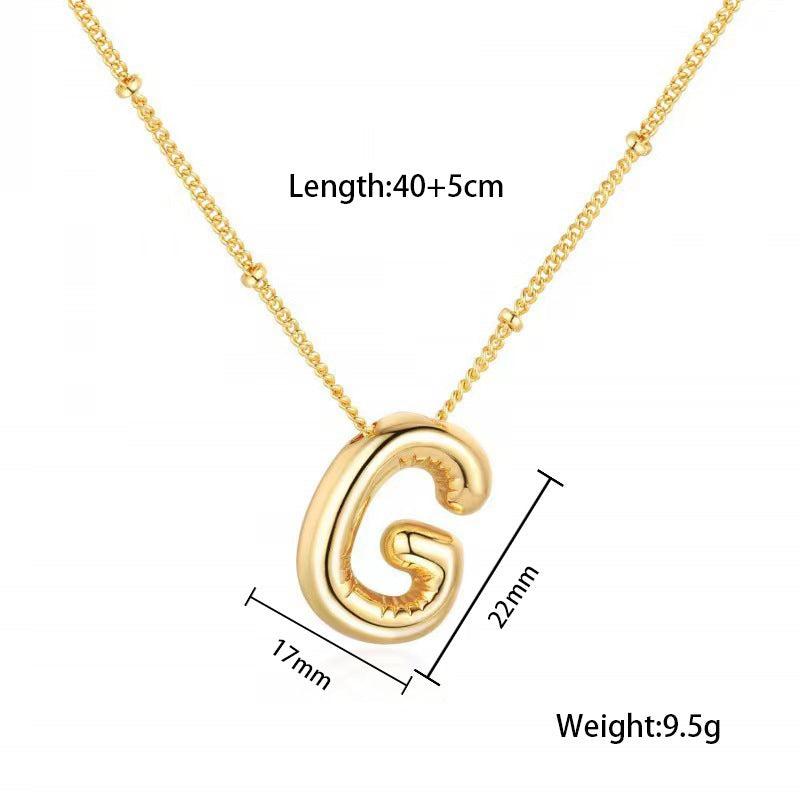 Initial Letter Pendant Necklace — necklace, view 8