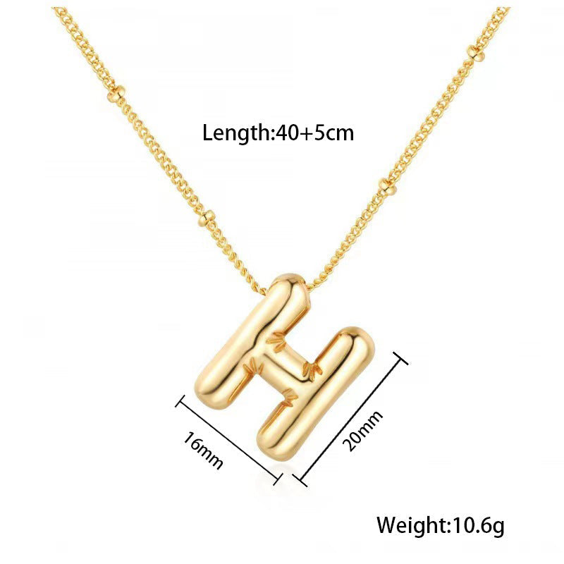 Initial Letter Pendant Necklace — necklace, view 9