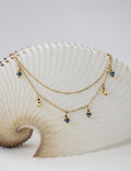 Colourful Layered Pendant Necklace — gold necklace