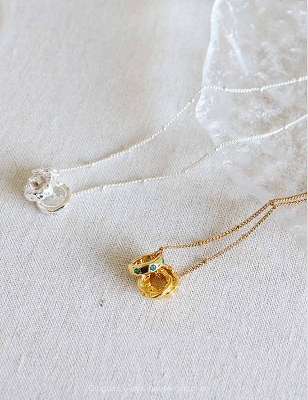 Zircon Inlaid Choker Necklace — necklace
