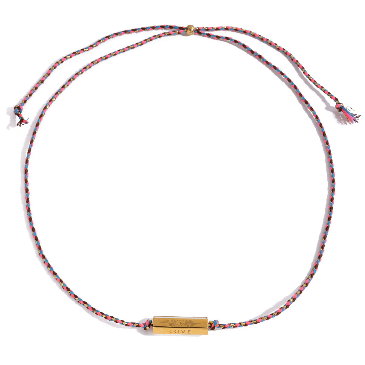 Braided Cross Pendant Necklace — necklace, view 3