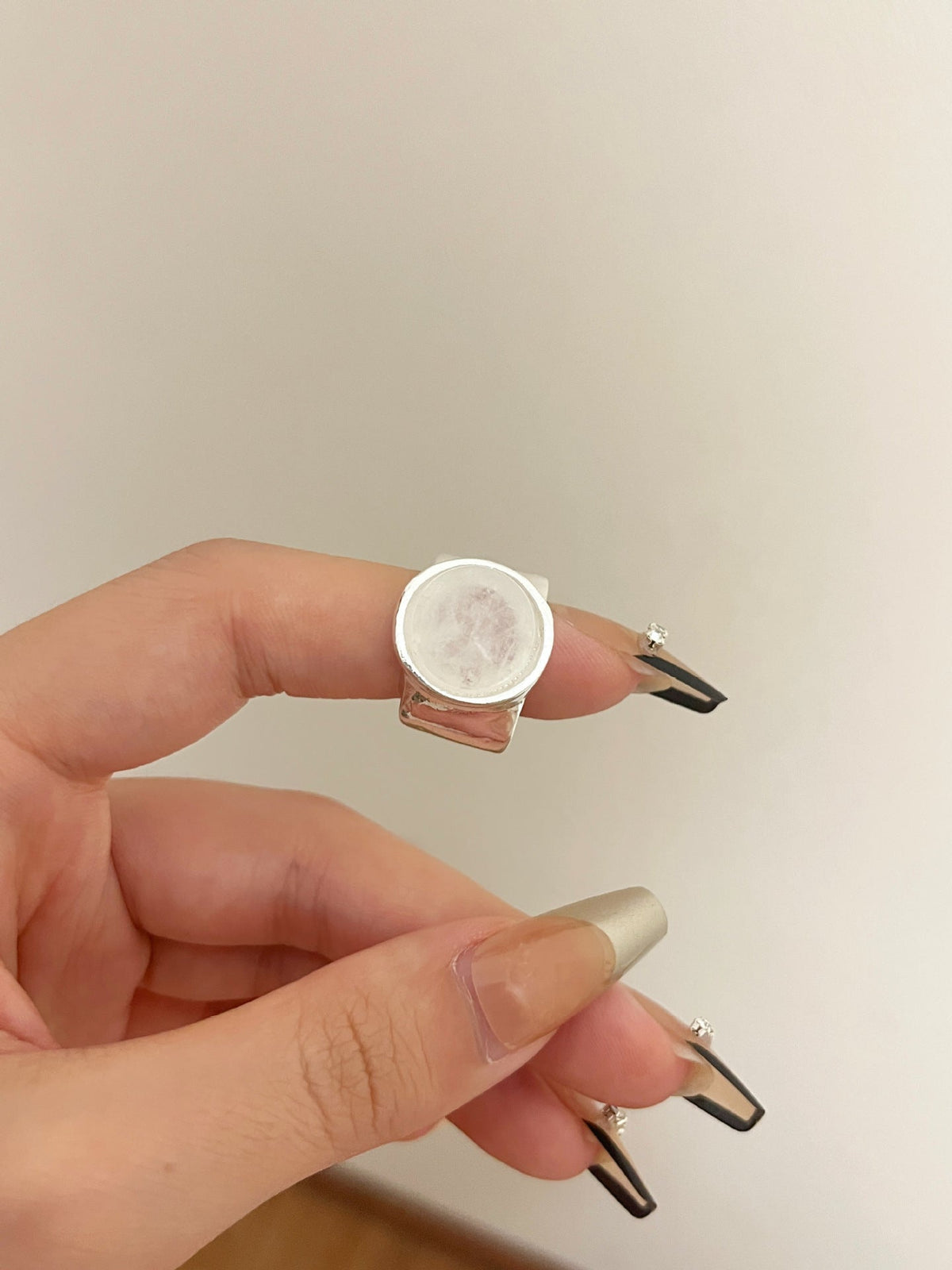 Star Pattern Silver Open Ring — ring, view 5