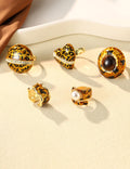 Leopard Print Heart Ring — ring