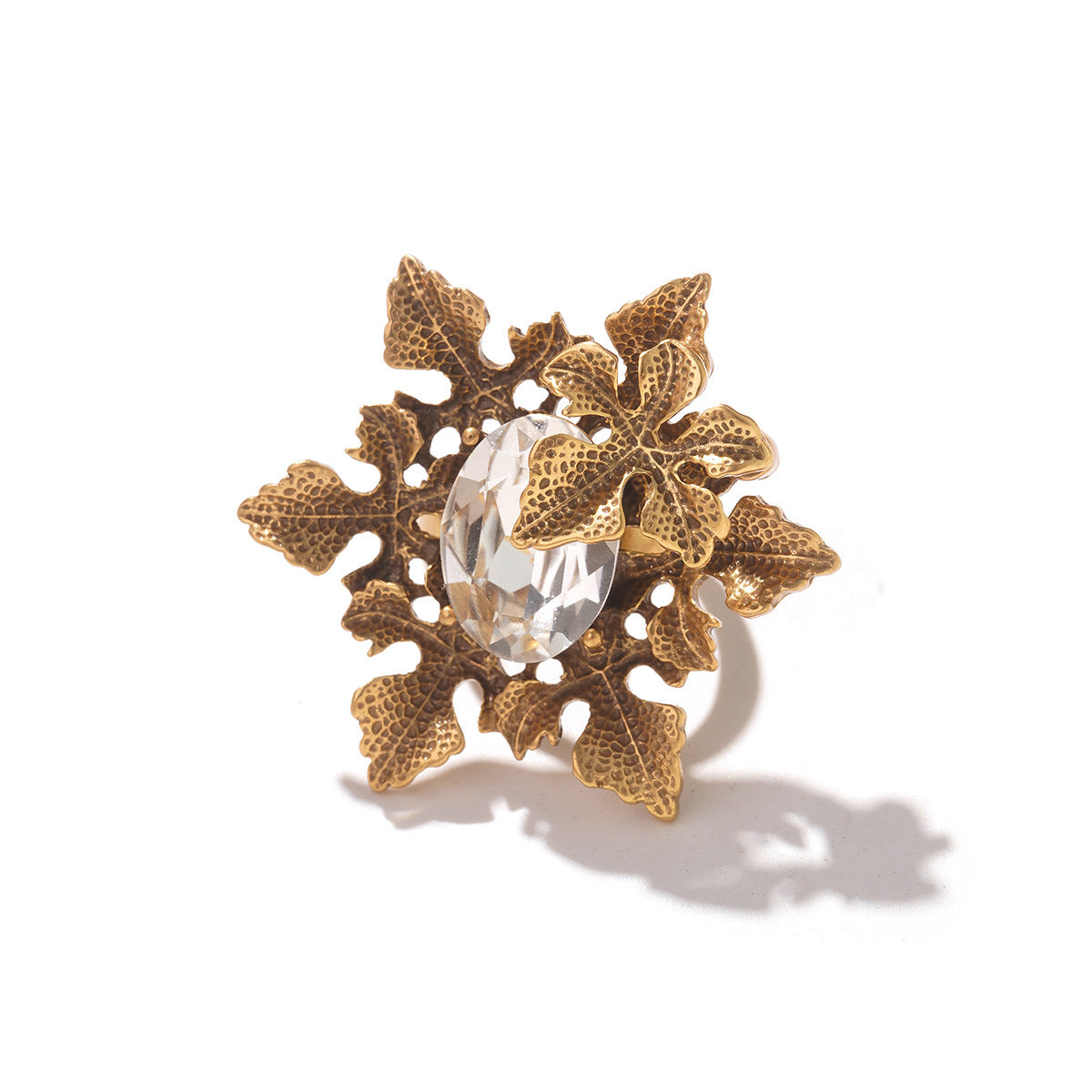 Chunky Irregular Zirconia Ring — ring, view 2