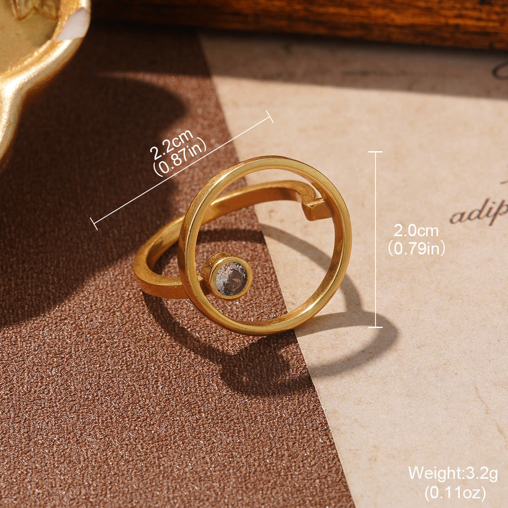 Chunky Irregular Zirconia Ring — ring, view 5