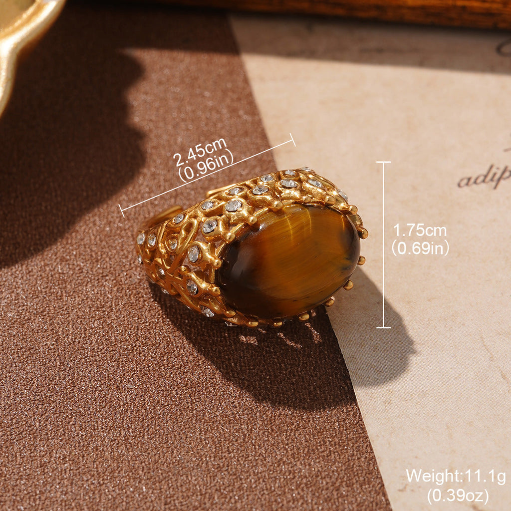 Chunky Irregular Zirconia Ring — ring, view 7