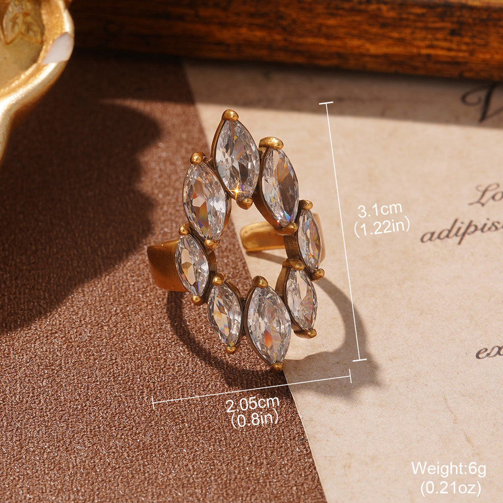 Chunky Irregular Zirconia Ring — ring, view 8