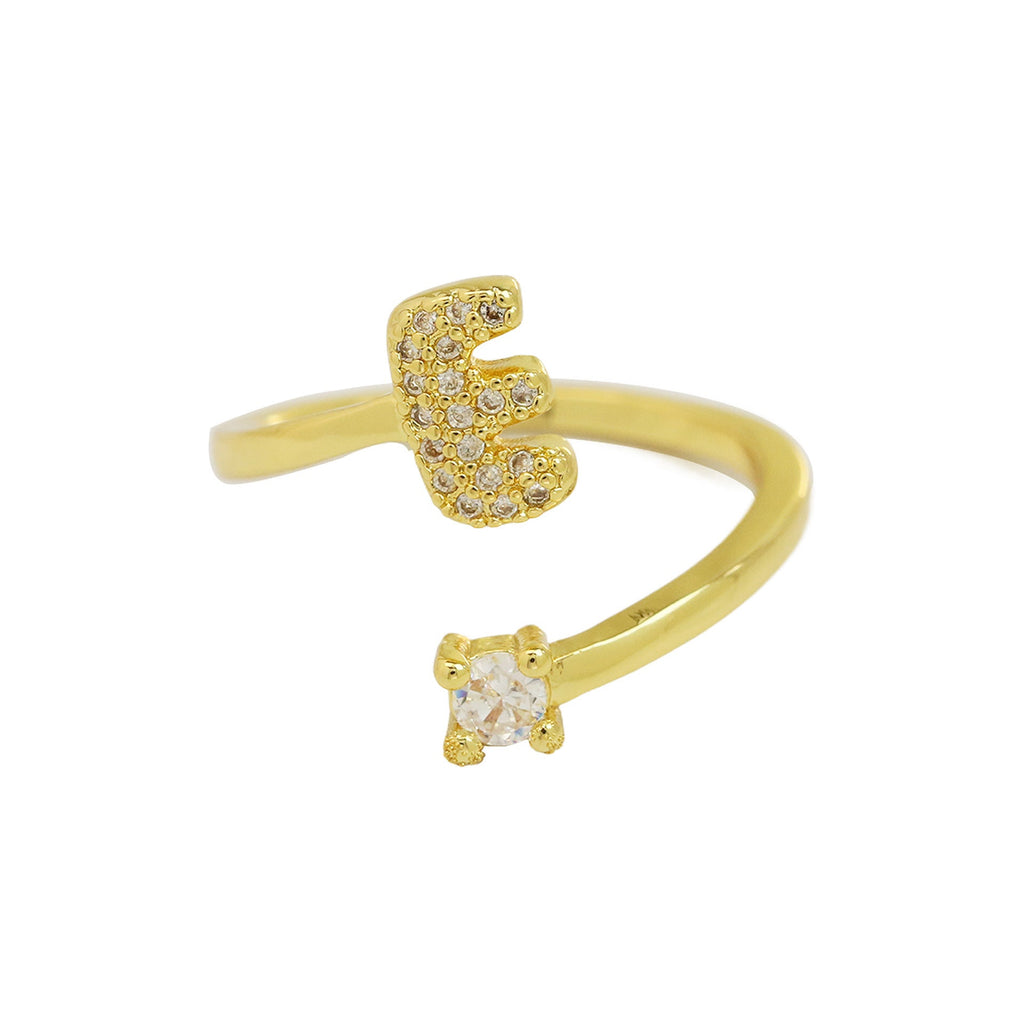 Personalized Letter Zircon Ring — ring, view 9