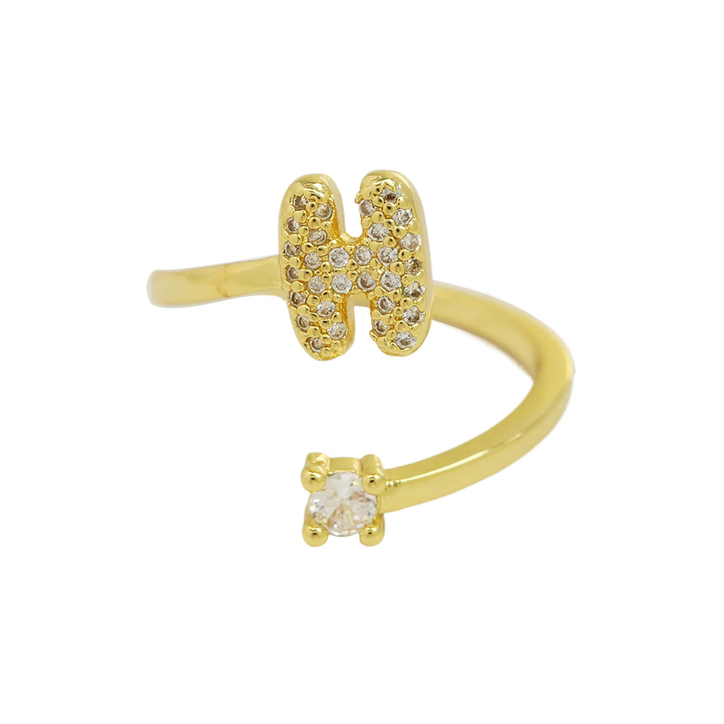 Personalized Letter Zircon Ring — ring, view 12
