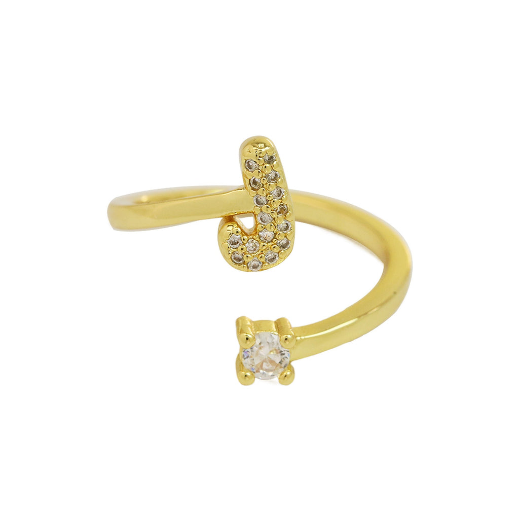 Personalized Letter Zircon Ring — ring, view 14