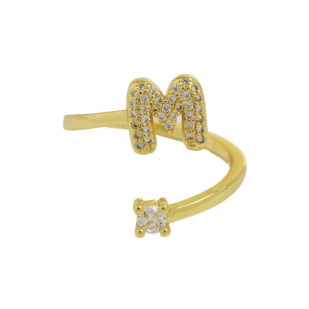 Personalized Letter Zircon Ring — ring, view 17