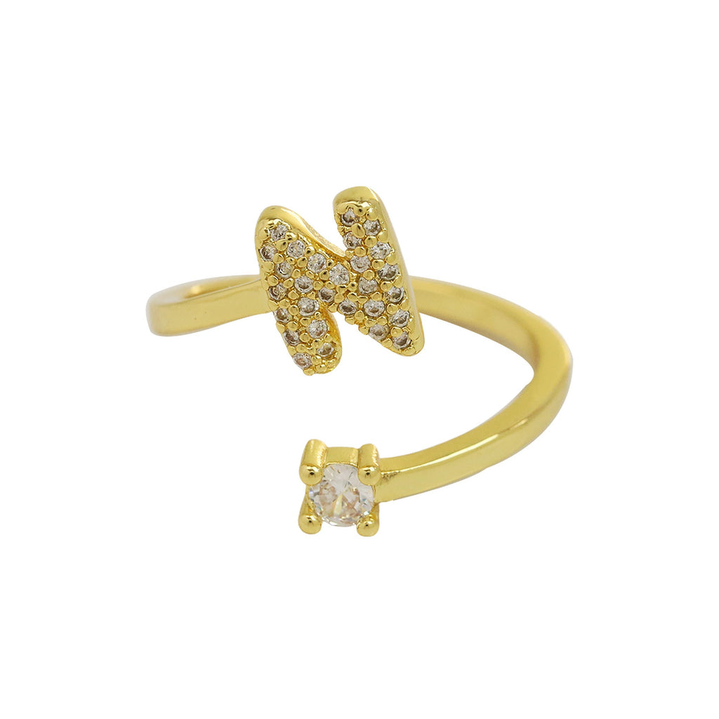 Personalized Letter Zircon Ring — ring, view 18