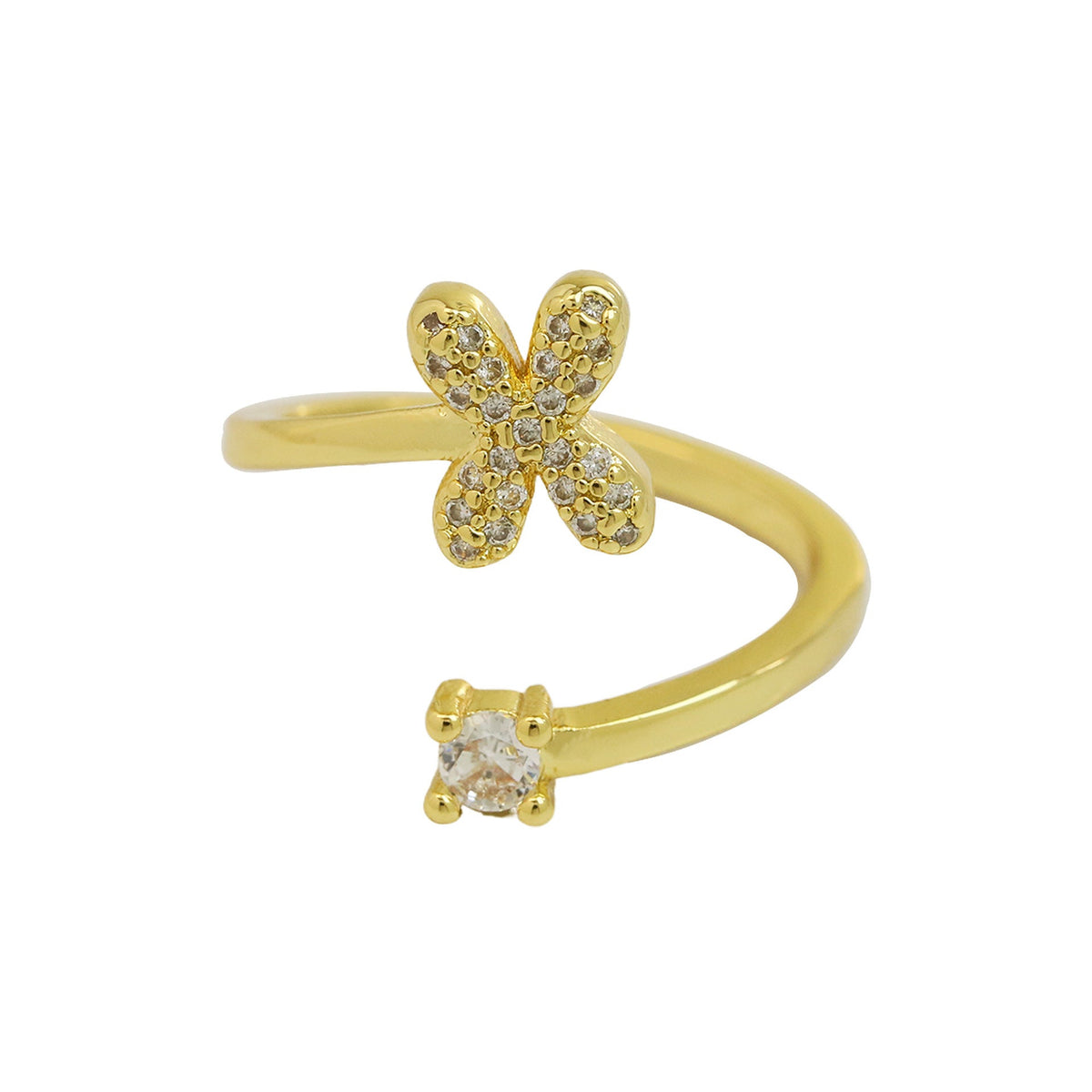 Personalized Letter Zircon Ring — ring, view 28