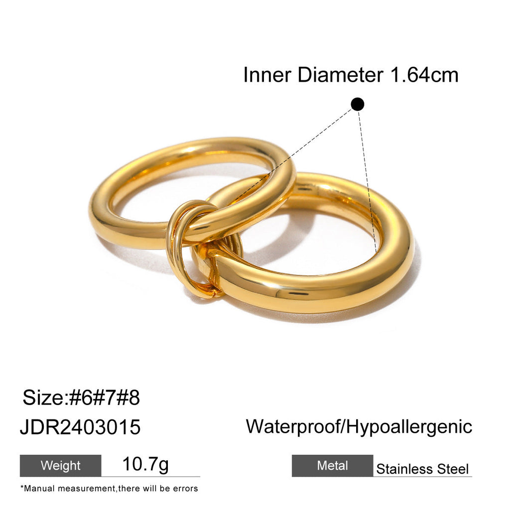 Layered Pearl-Style Zircon Ring — ring, view 6