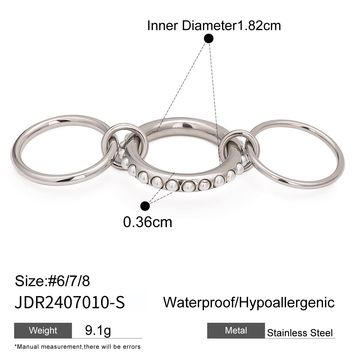 Layered Pearl-Style Zircon Ring — ring, view 9