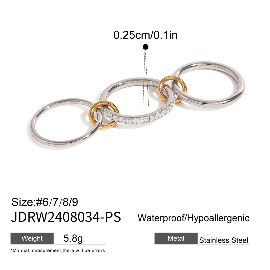 Layered Pearl-Style Zircon Ring — ring, view 12