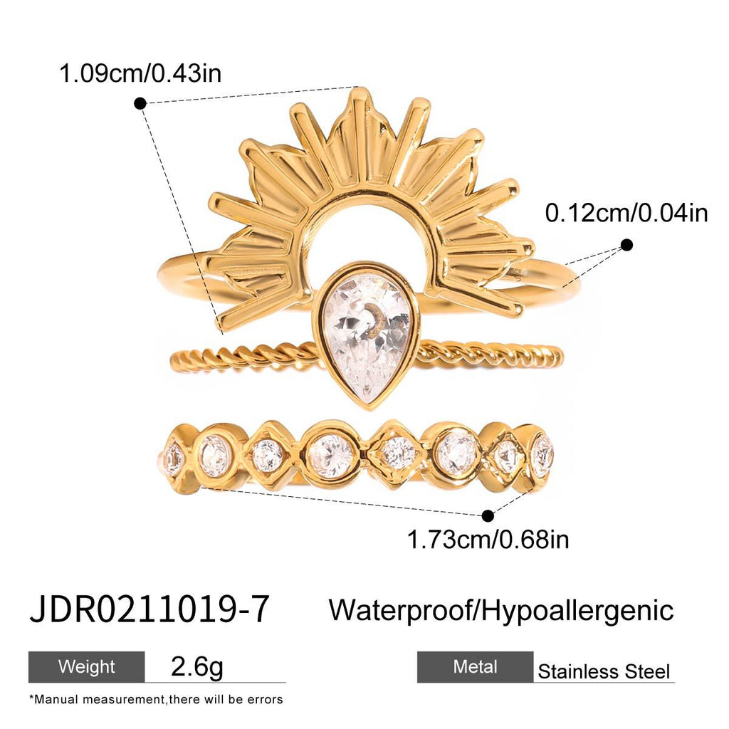 Wide Layered Zircon Ring — ring, view 6