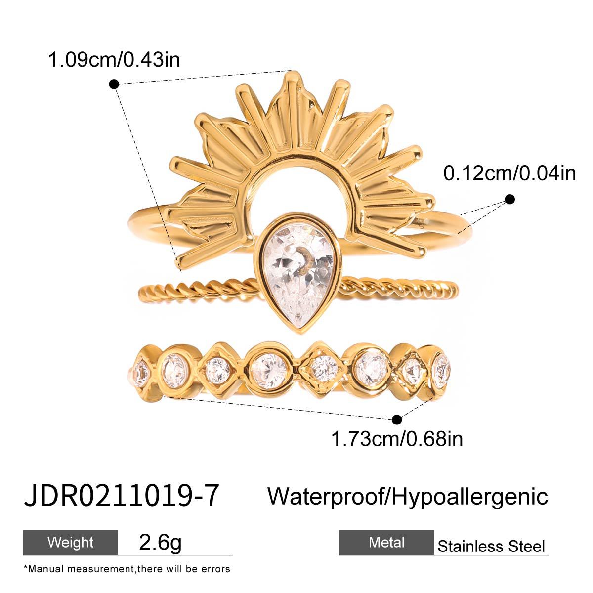 Wide Layered Zircon Ring — ring, view 6