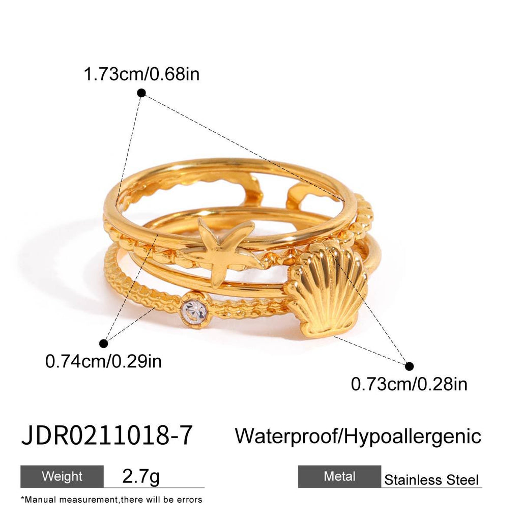 Wide Layered Zircon Ring — ring, view 7