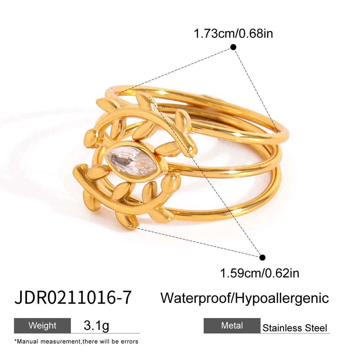 Wide Layered Zircon Ring — ring, view 9