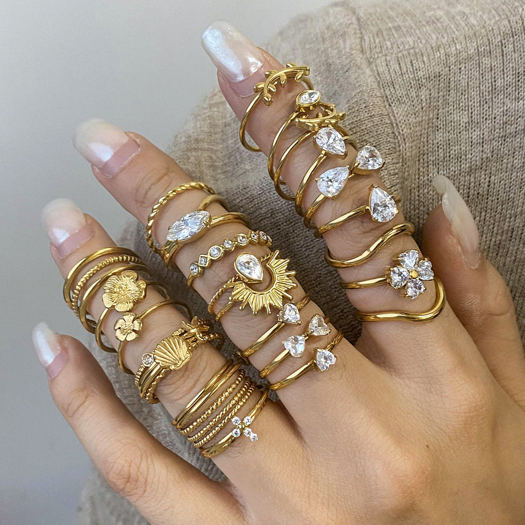 Wide Layered Zircon Ring — ring, view 13
