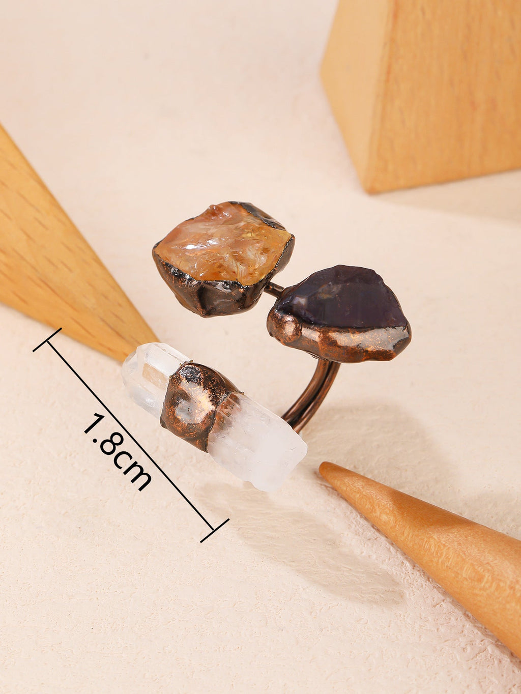 Irregular Crystal Stone Ring — ring, view 4