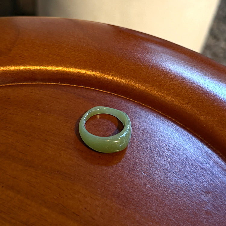 Asymmetric Chunky Resin Ring — ring, view 2