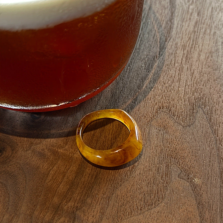 Asymmetric Chunky Resin Ring — ring, view 3