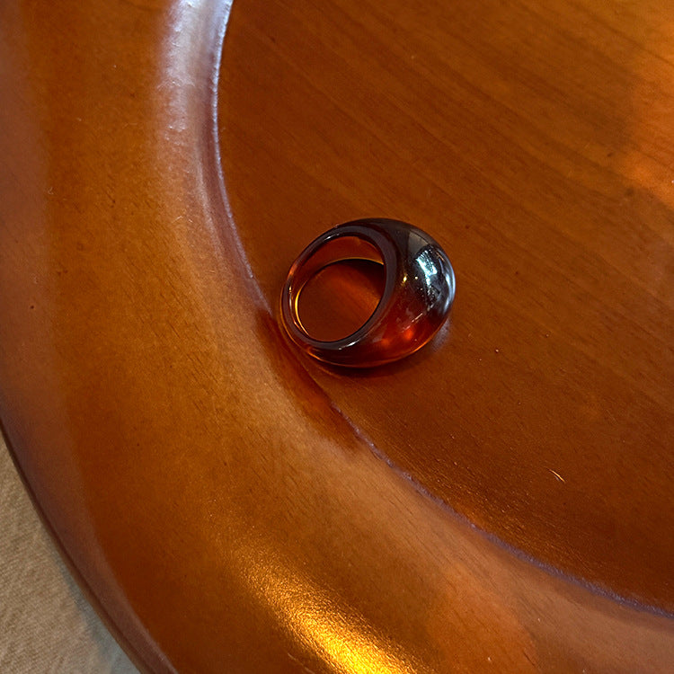 Asymmetric Chunky Resin Ring — ring, view 5
