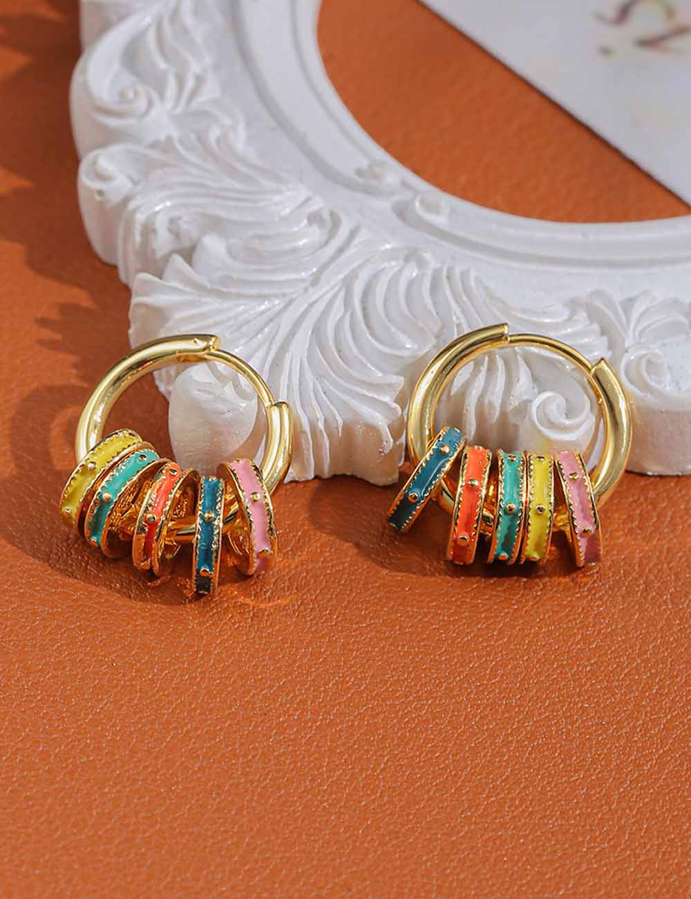 Colourful Enamel Hoop Earrings — colorful earrings