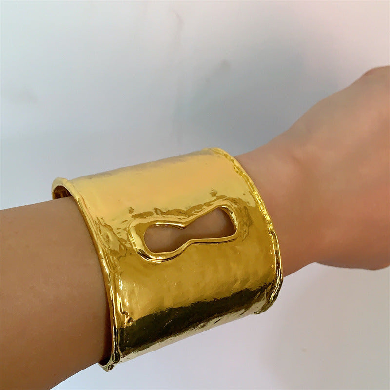 Leopard Print Wide Open Cuff — bracelet, view 11