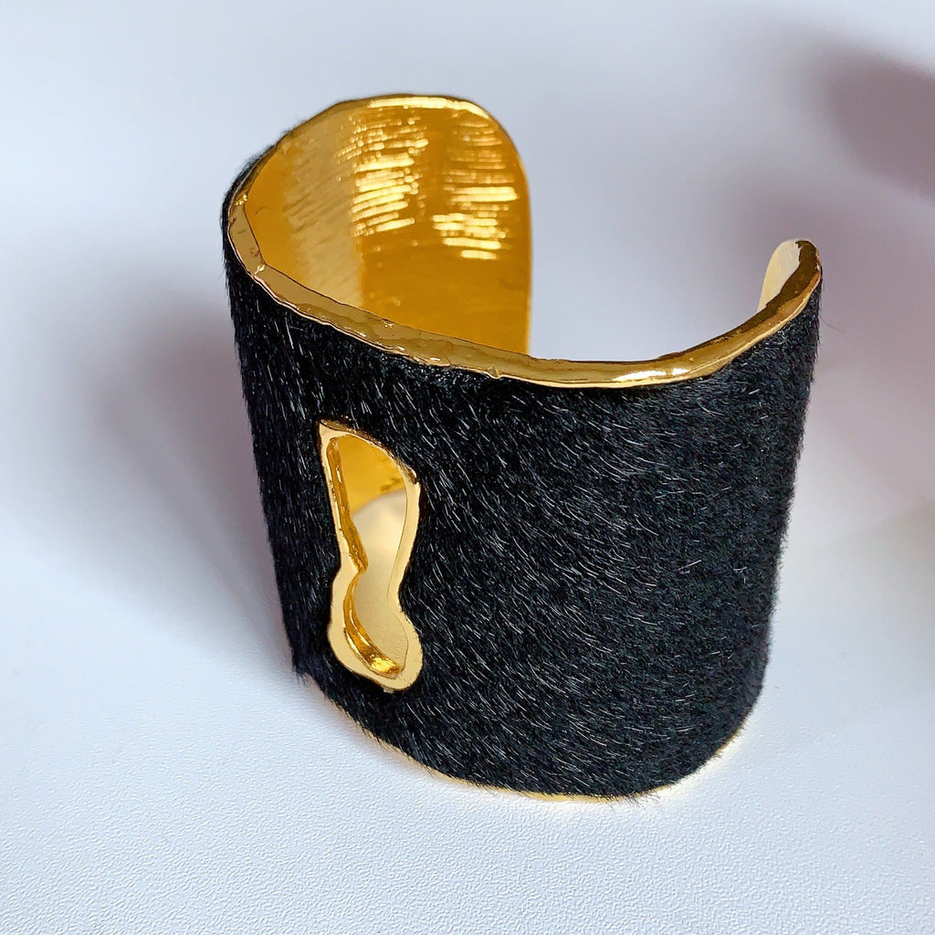 Leopard Print Wide Open Cuff — bracelet, view 14