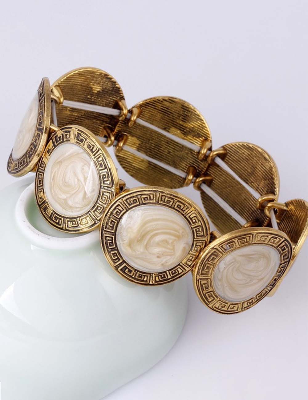 Enamel Round Stretch Bangle — bracelet