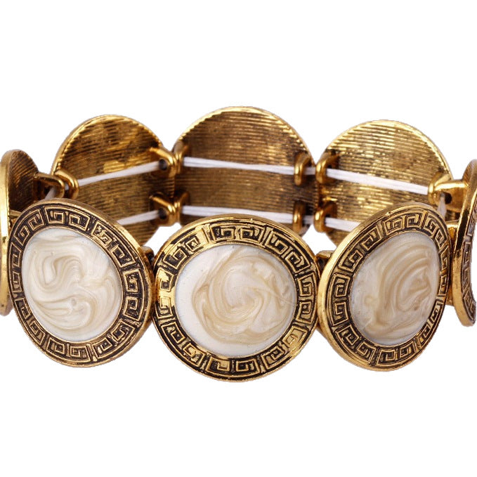 Enamel Round Stretch Bangle — bracelet, view 2