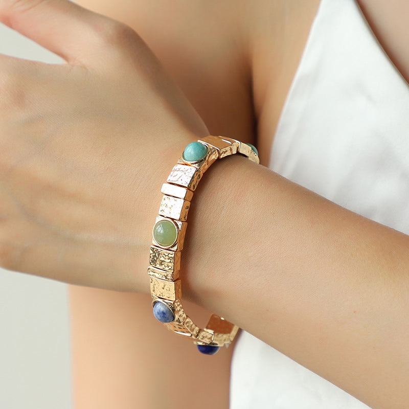 Tiger Eye Double-Layer Cuff — bracelet, view 2