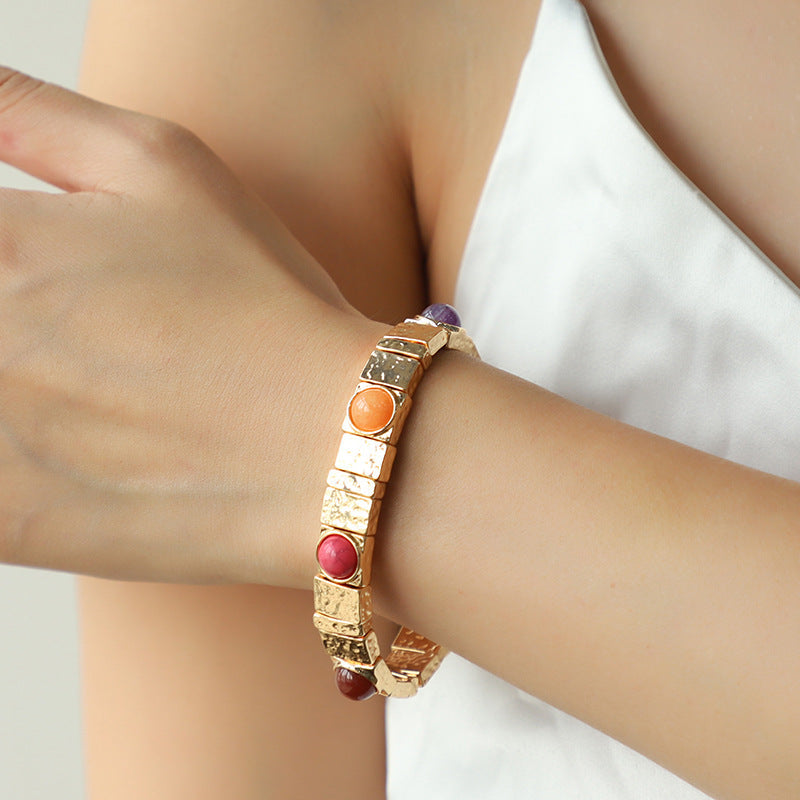 Tiger Eye Double-Layer Cuff — bracelet, view 7