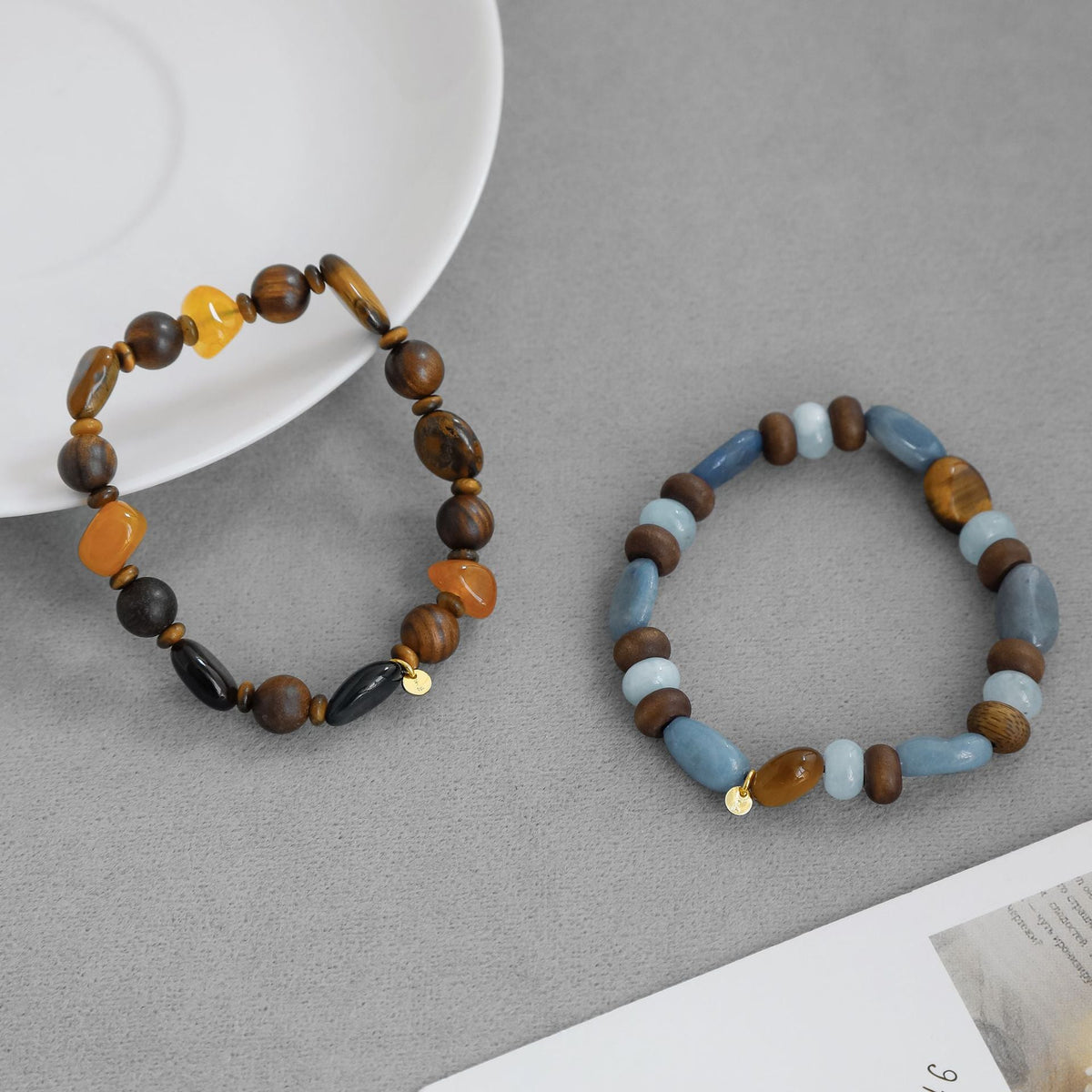 Irregular Round Bead Bracelet — bracelet, view 2