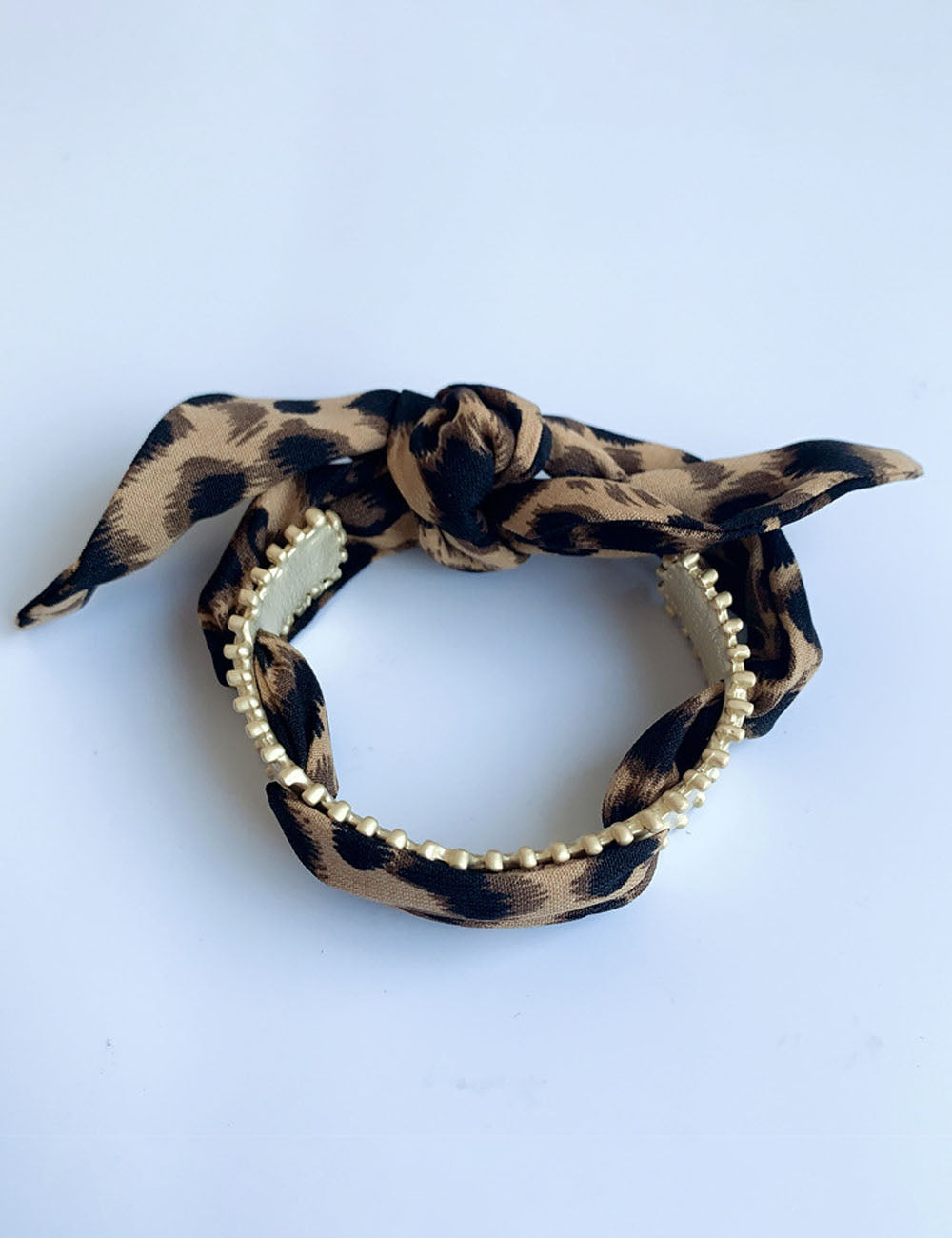 Matte Gold Scarf Bangle Bracelet — bracelet, view 4
