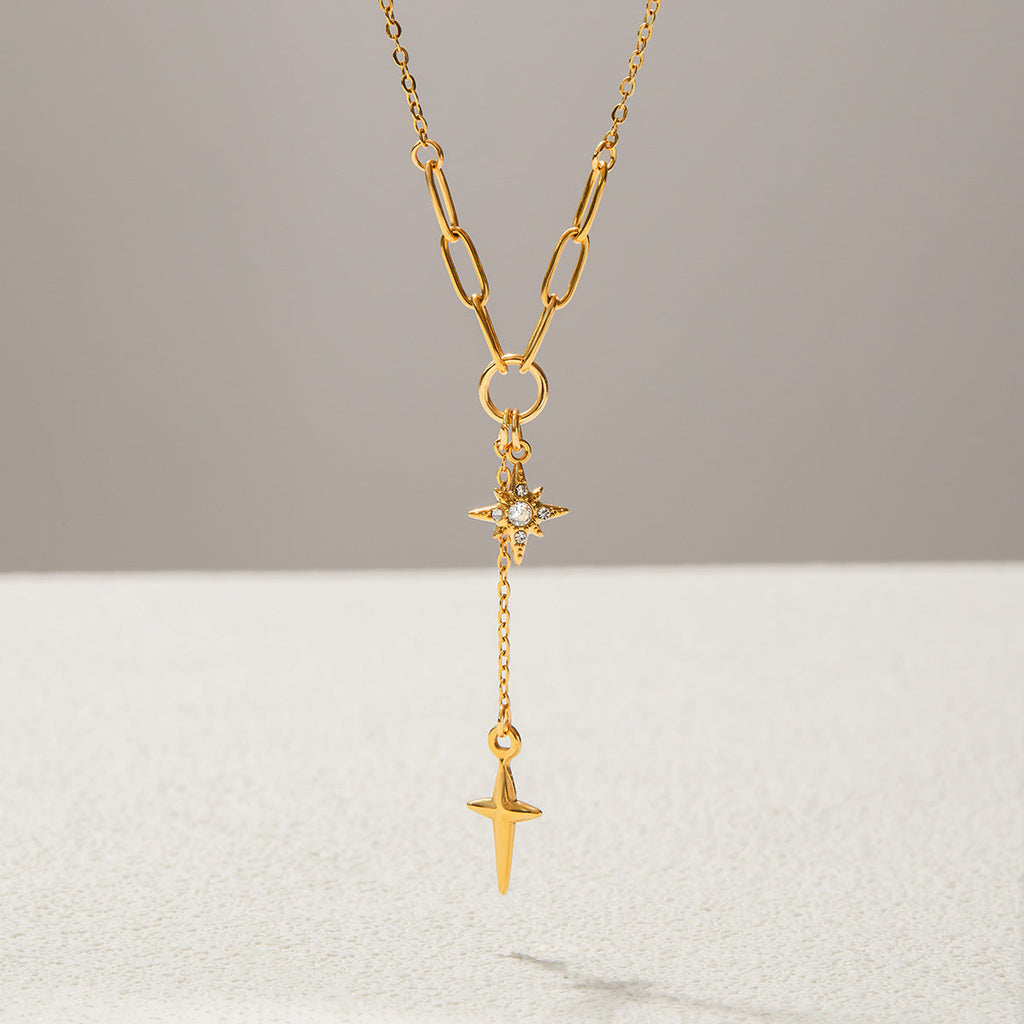 Star And Heart Charm Necklace — necklace, view 13